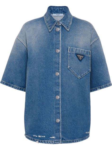 prada denim shoes|prada denim shirt dress.